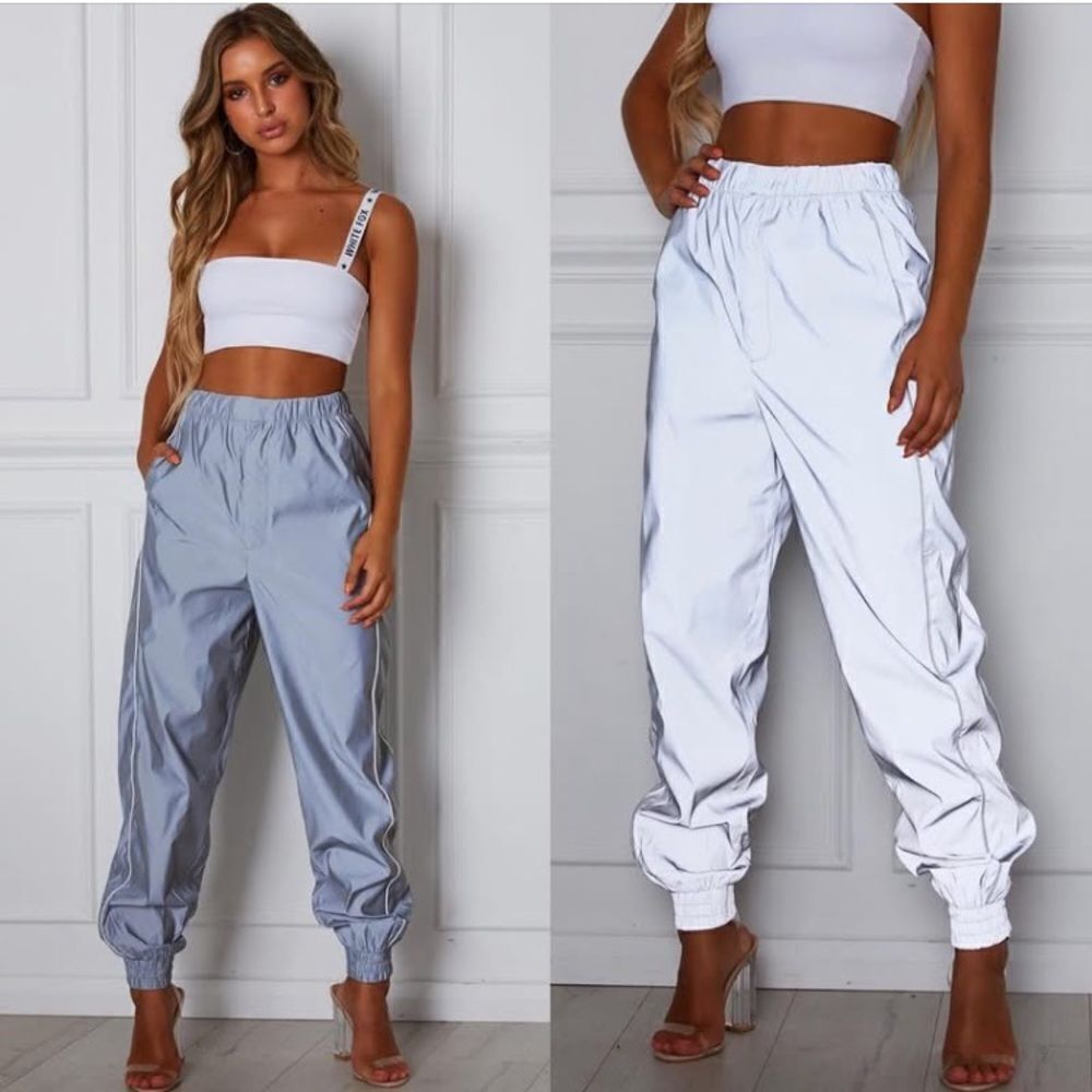 Take 50% OFF- White FOX Reflective Pants, Size-S